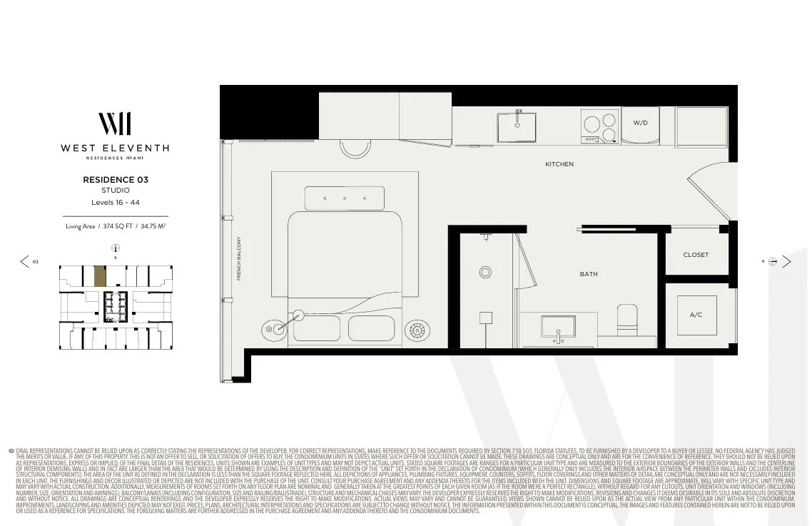Floor plan for Residence 3