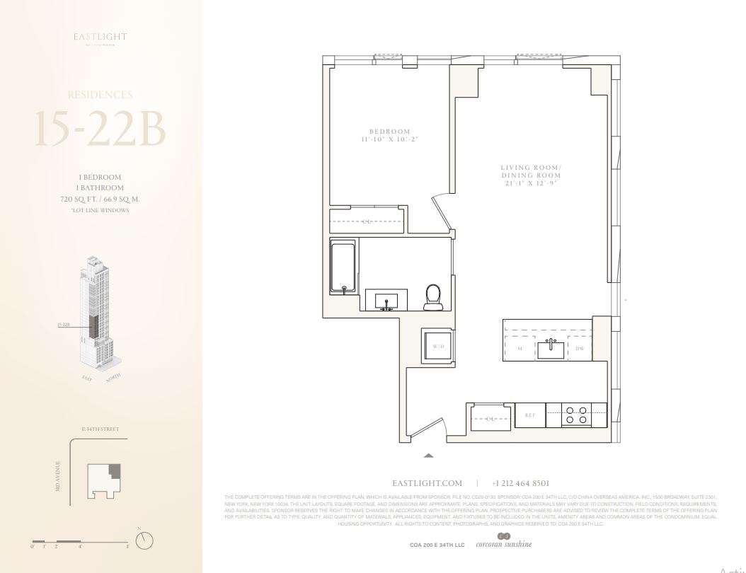Floor plan for Residence 21B
