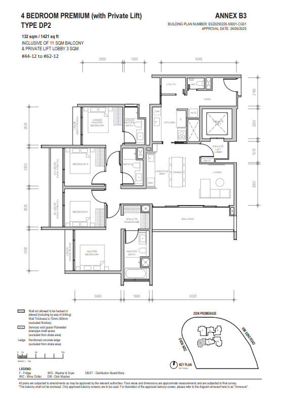 Floor plan for 1 Zion Promenade