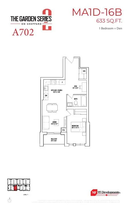 Floor plan for Residence A702