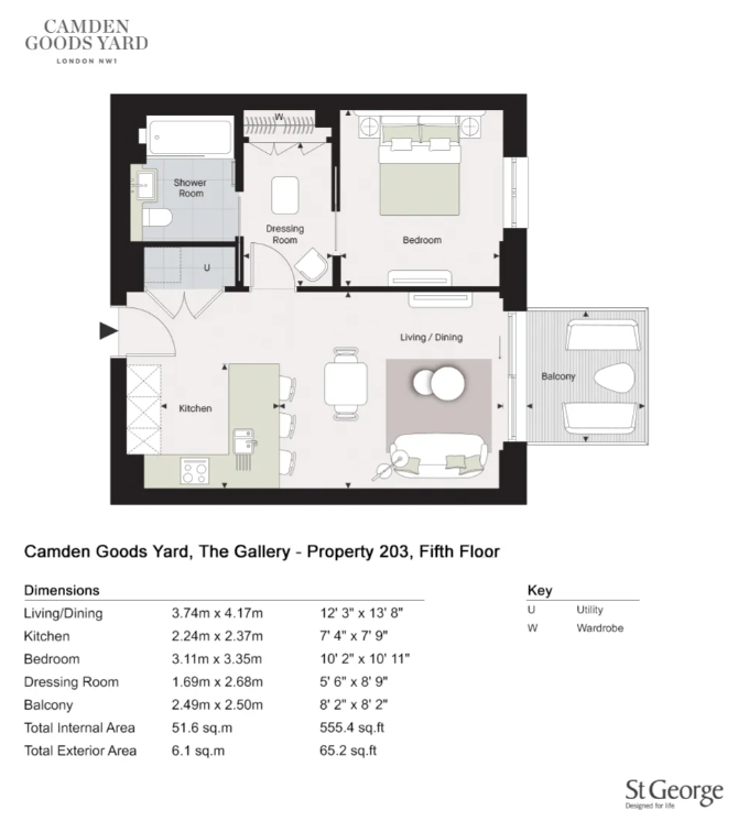 Floor plan for Residence 203