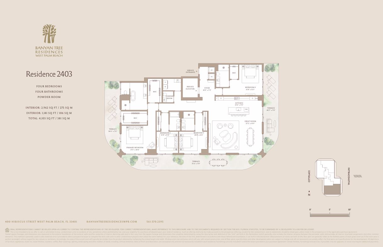 Floor plan for Residence 2403