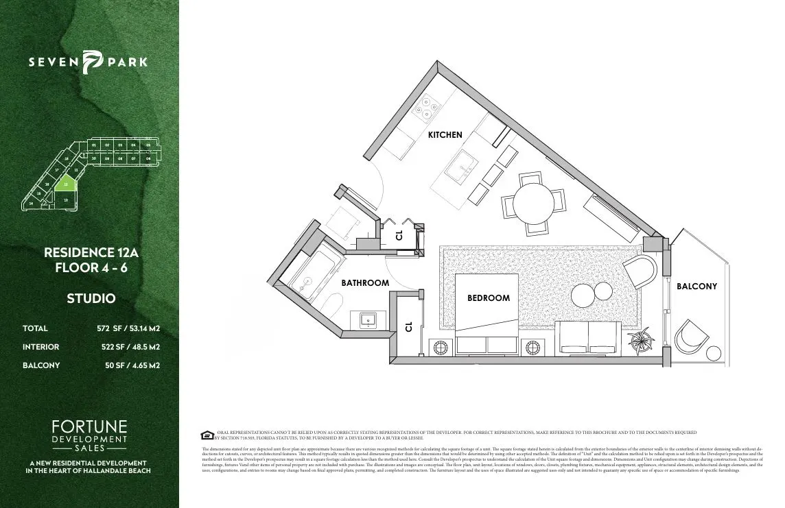 Floor plan for Residence 612A
