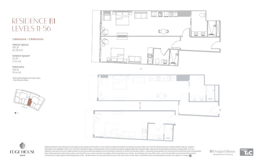 Floor plan for Residence 1204