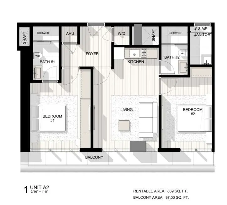 Floor plan for Residence Unit A2
