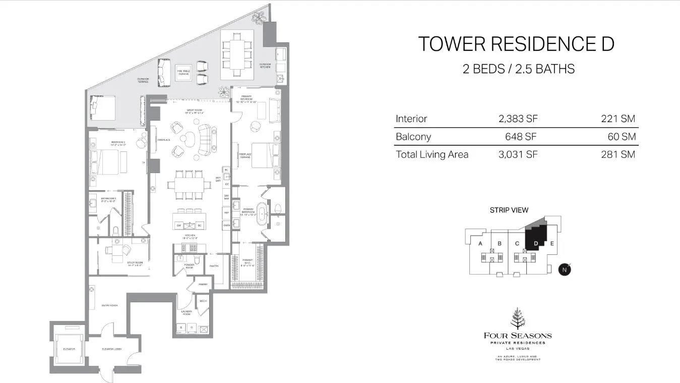 Floor plan for 552 South Stephanie Street