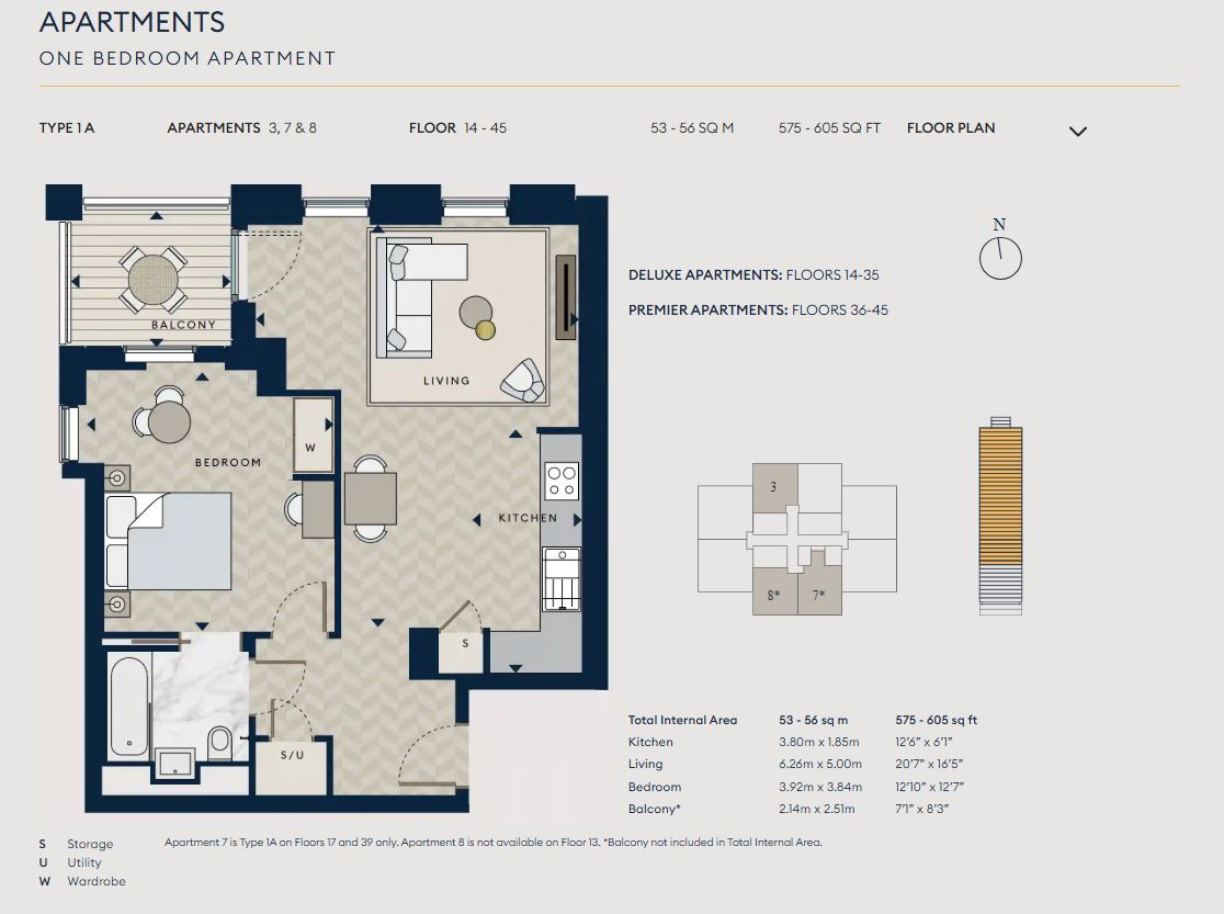 Floor plan for Residence 1A