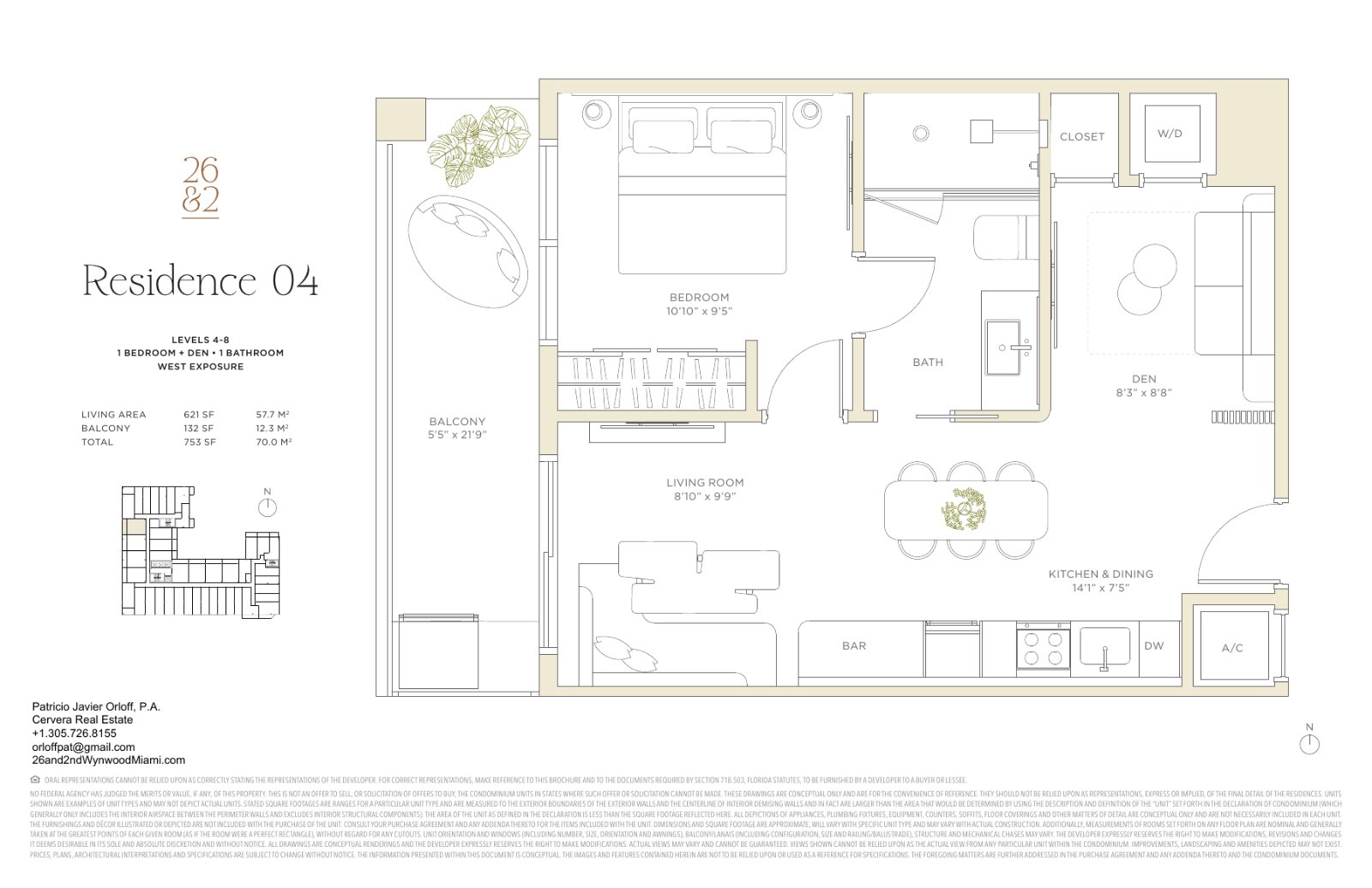 Floor plan for Residence 604