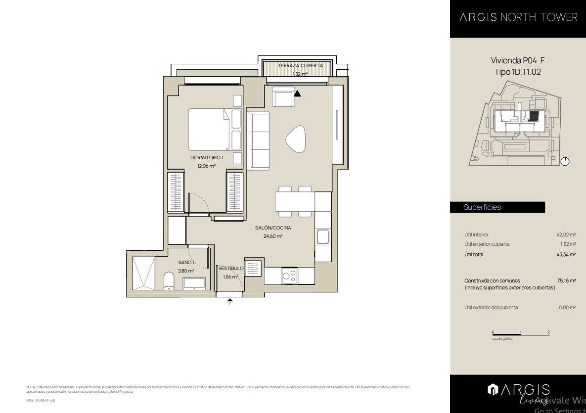 Floor plan for  Avenida de Burgos 18