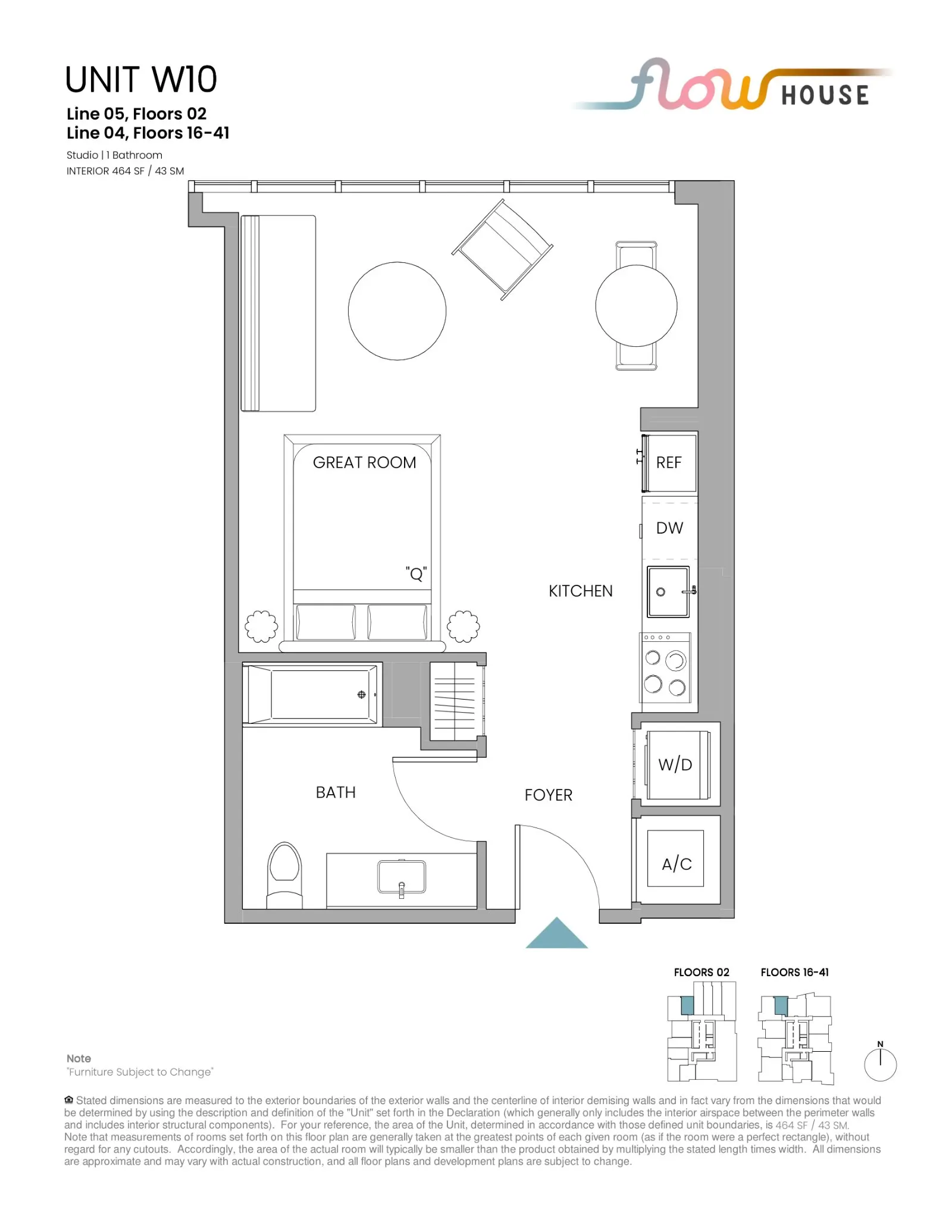 Floor plan for Studio