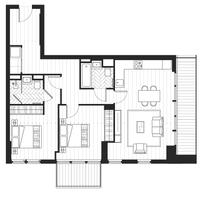 Floor plan for Residence 404