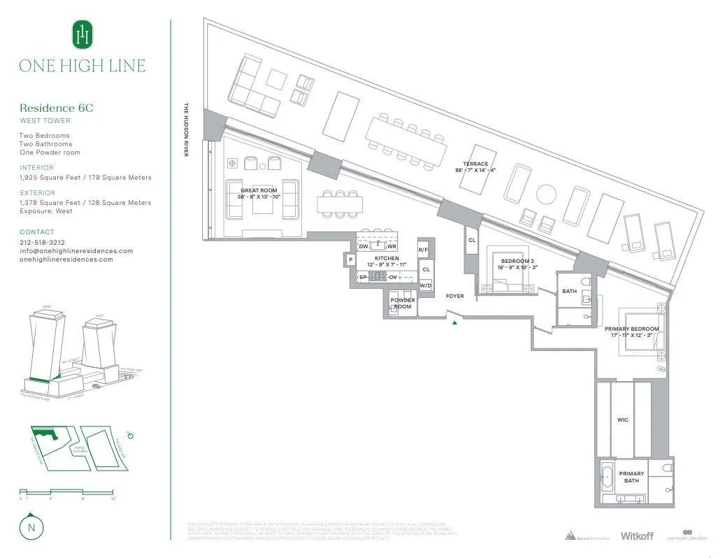 Floor plan for Residence 6C