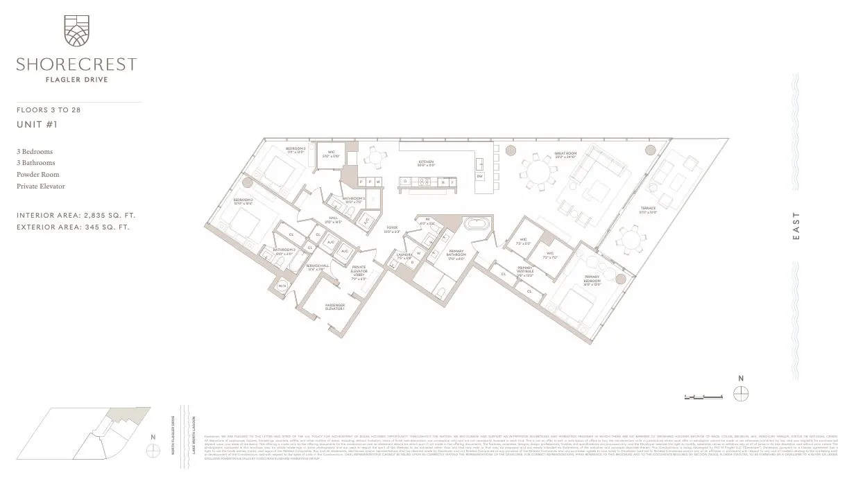 Floor plan for Residence 1