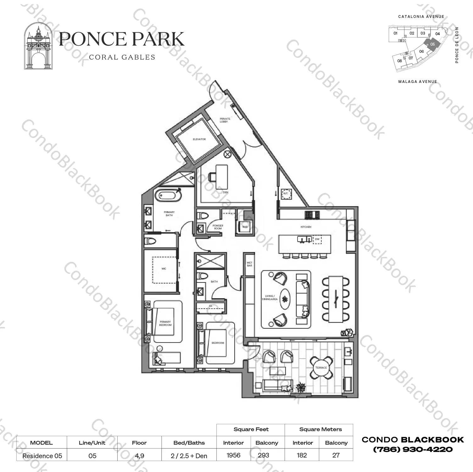 Floor plan for Residence 405