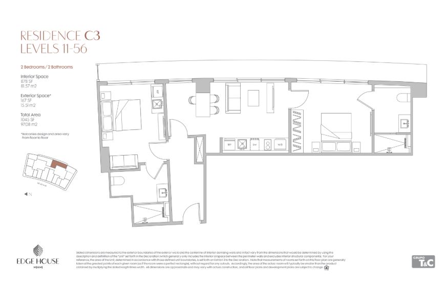 Floor plan for Residence 1112