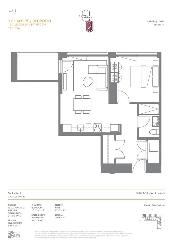 Floor plan for Residence F9