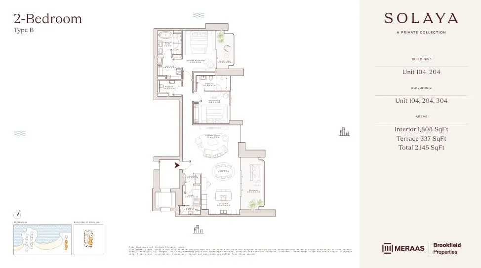 Floor plan for Residence TYPE B
