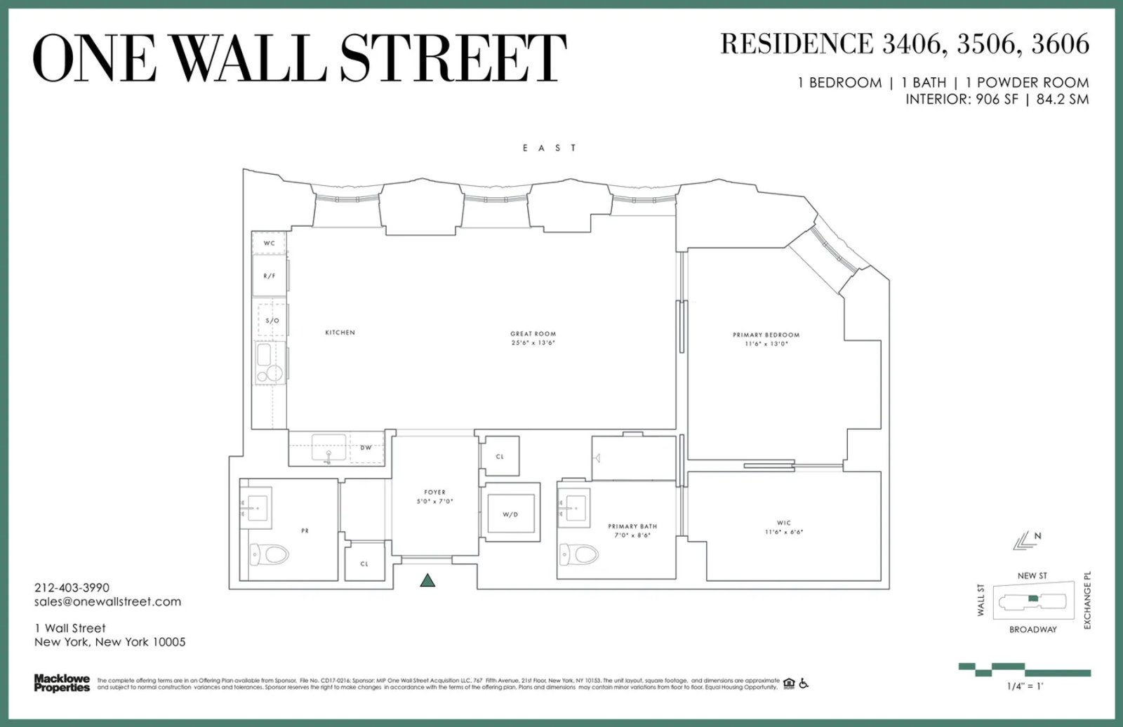Floor plan for Residence 3606