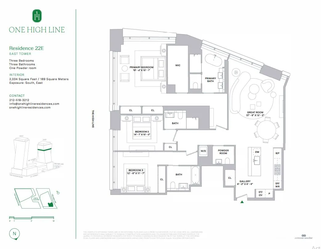 Floor plan for Residence 22E