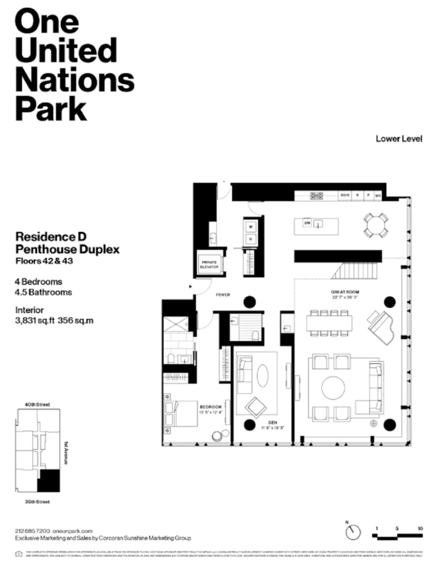 Floor plan for Residence PHD