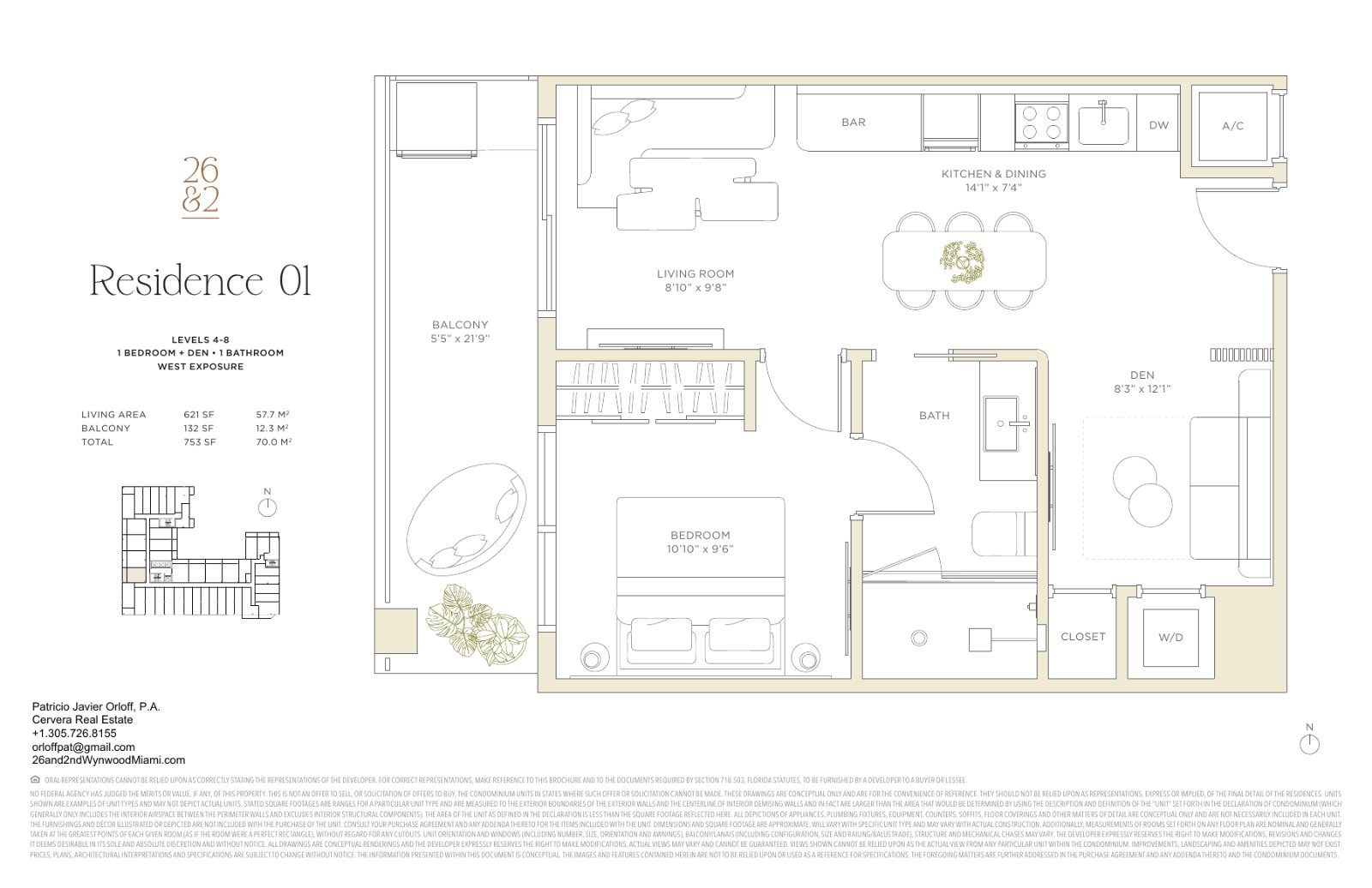 Floor plan for Residence 601