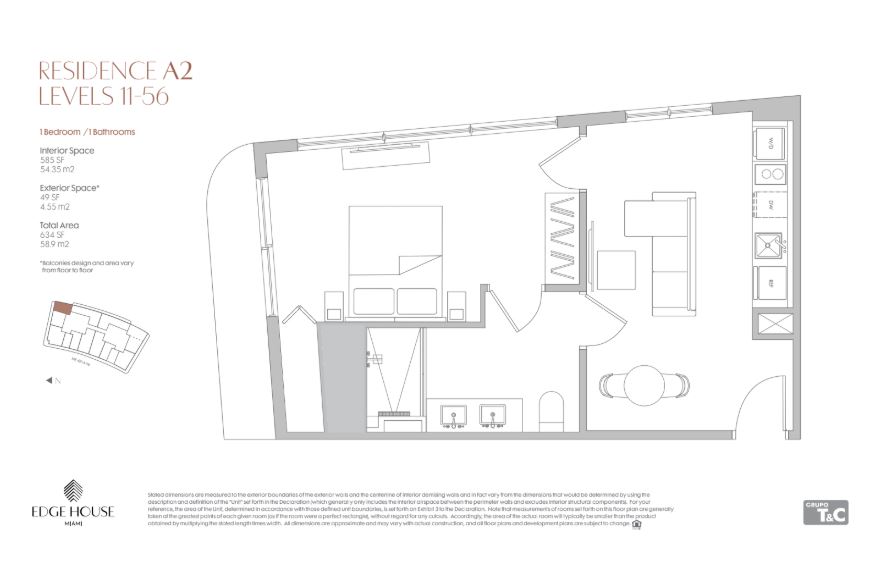 Floor plan for Residence 1110