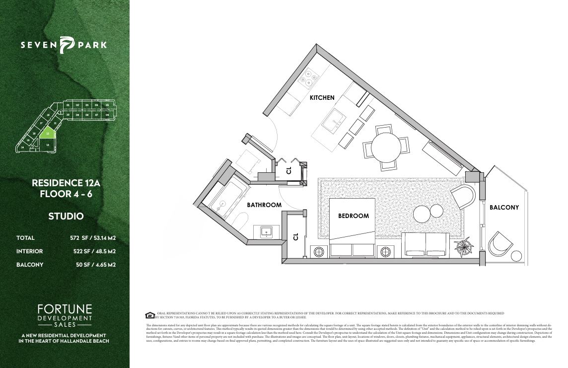 Floor plan for Residence 612A