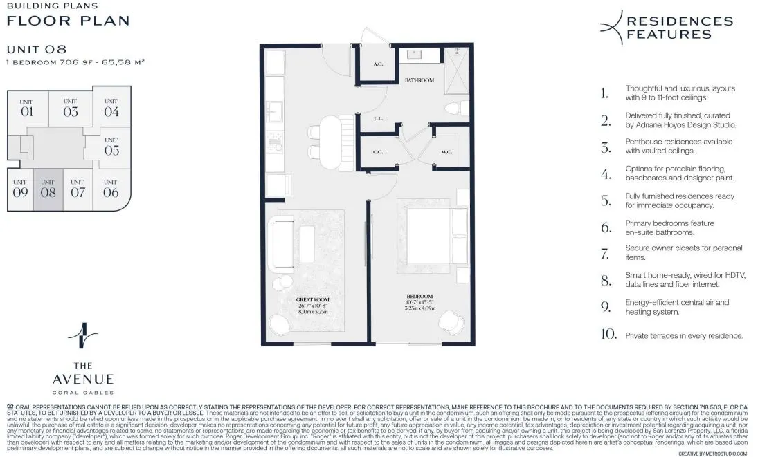 Floor plan for Residence Unit 08