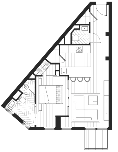 Floor plan for Residence 203