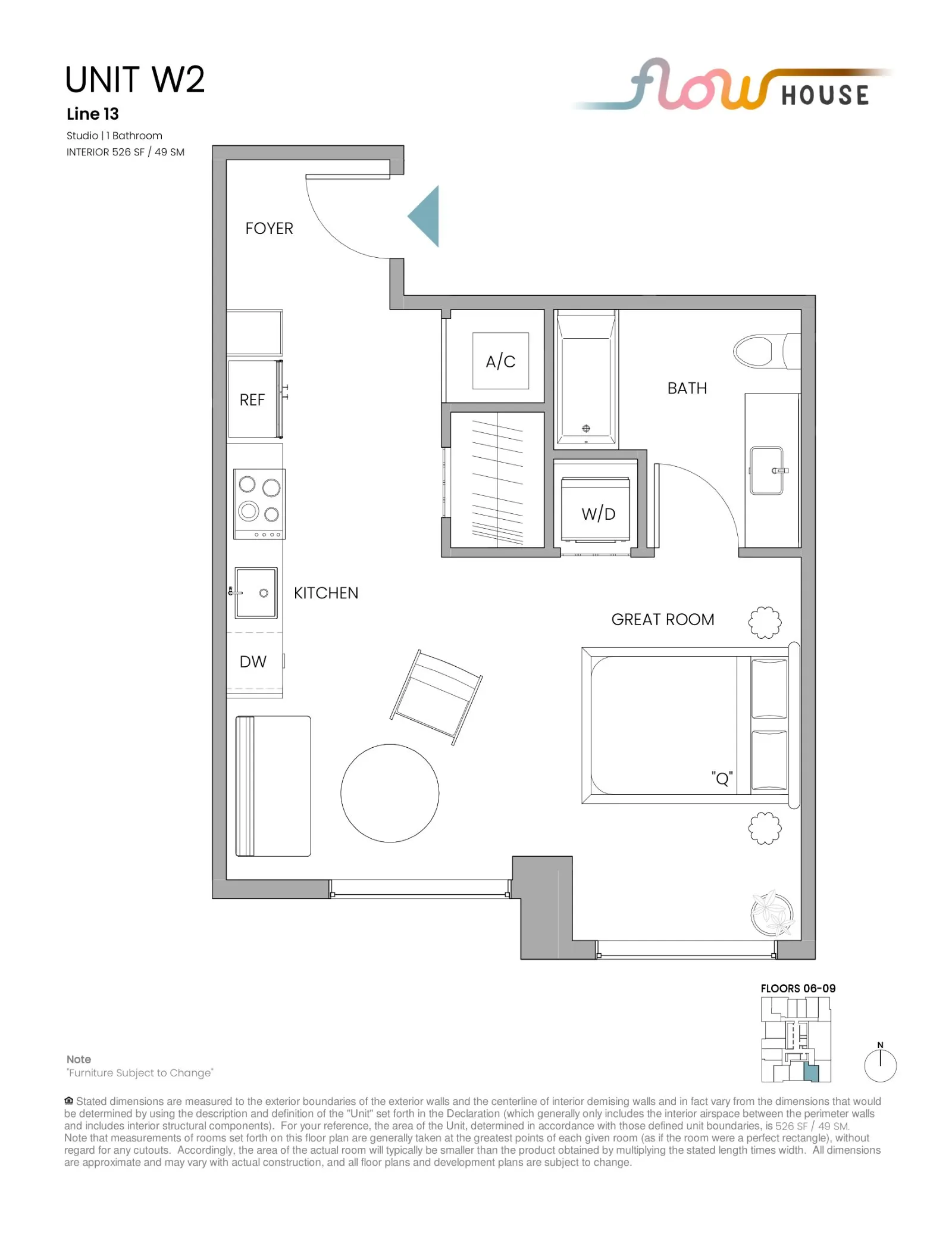 Floor plan for Studio