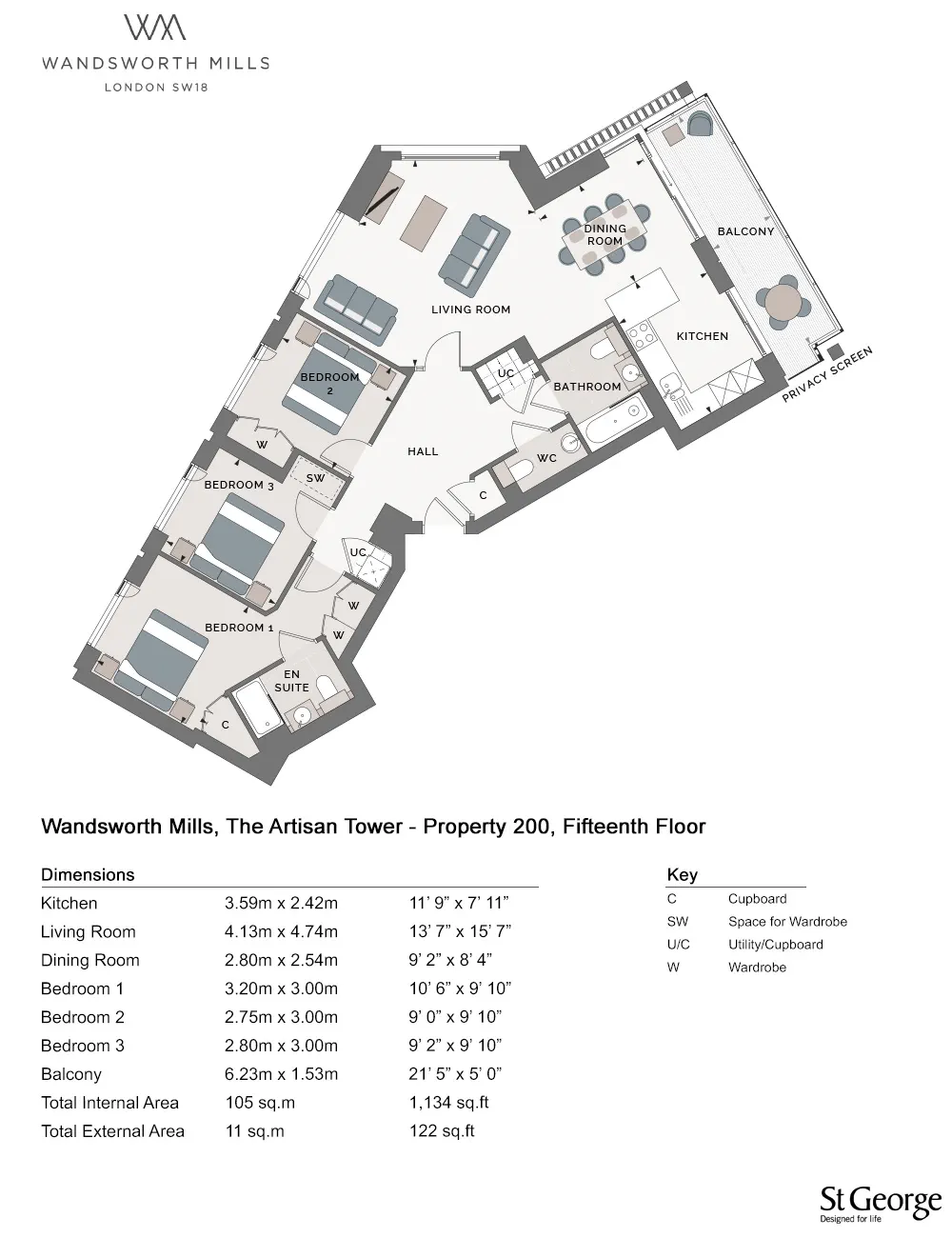 Floor plan for Residence 200