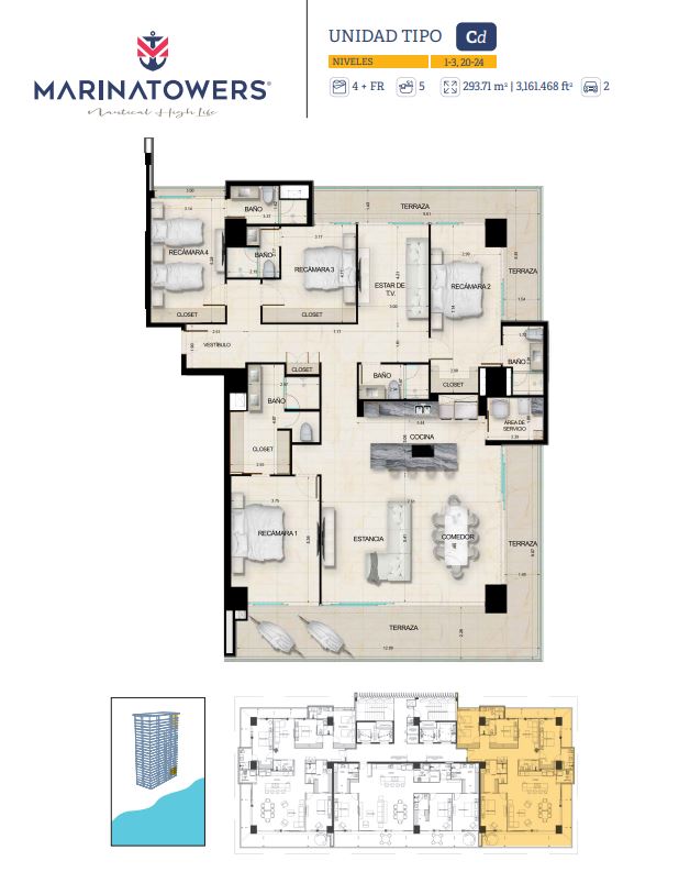Floor plan for Av. Paseo de la Marina Sur 197