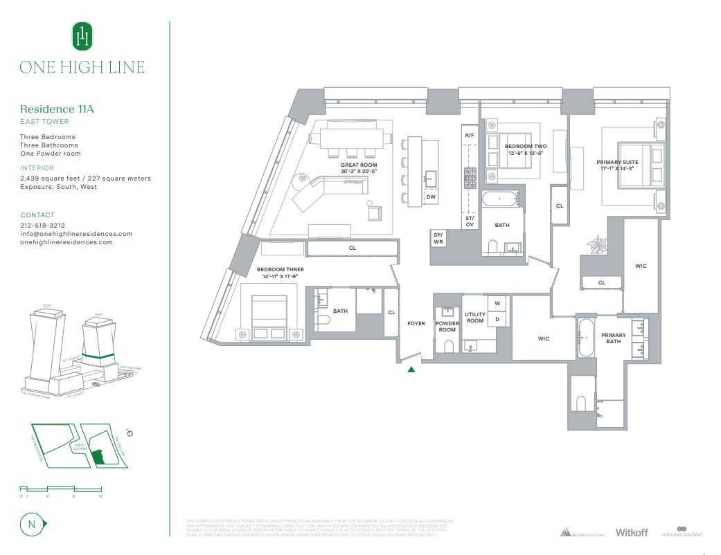 Floor plan for Residence 11A
