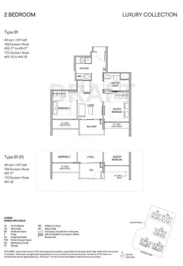Floor plan for Residence TYPE B1