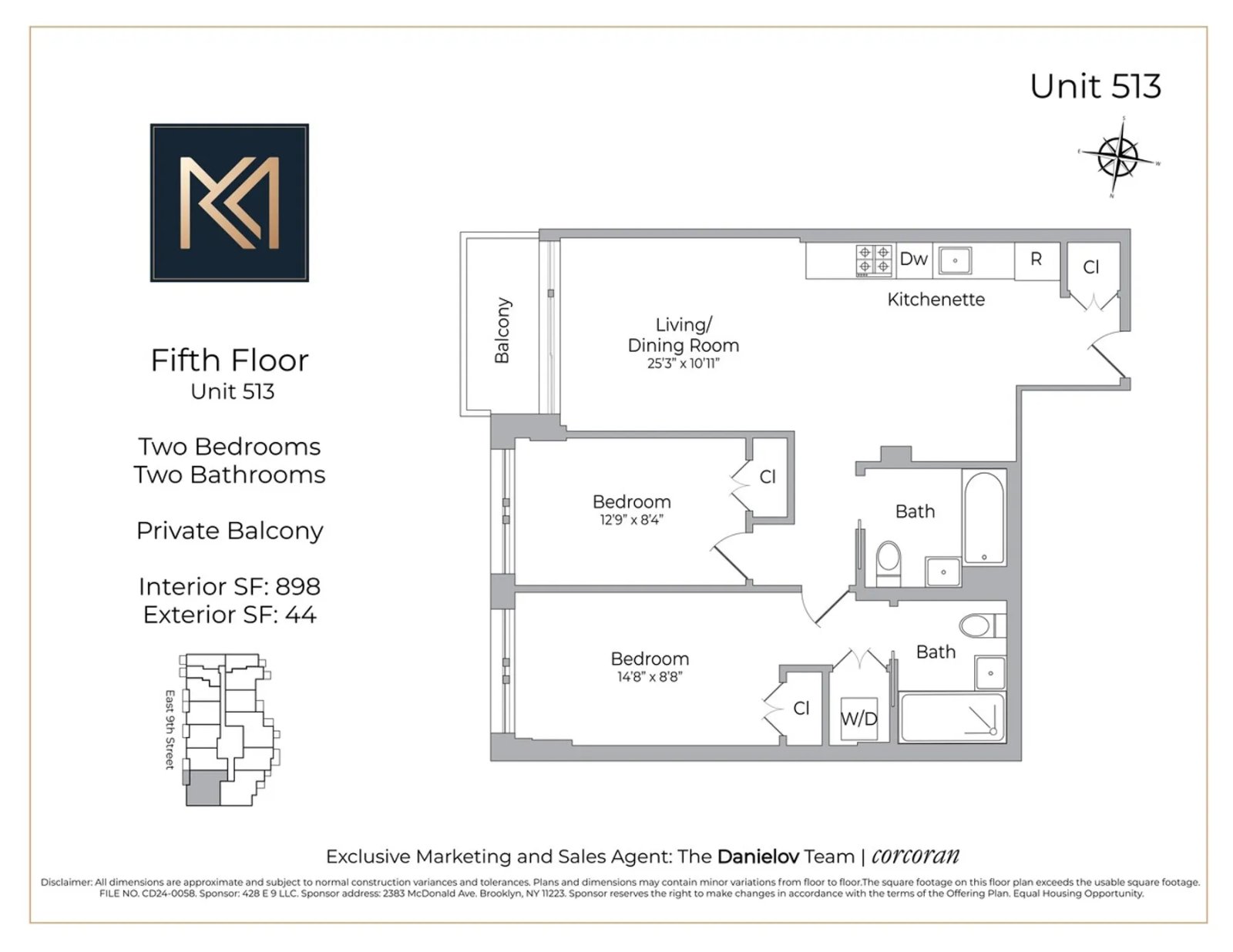 Floor plan for Residence 513