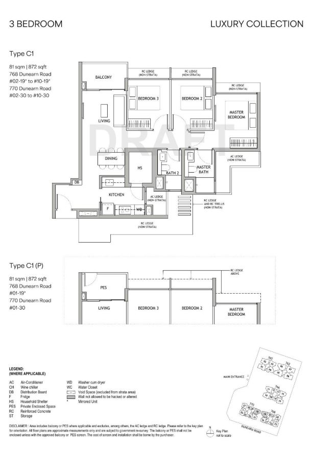 Floor plan for Residence TYPE C1