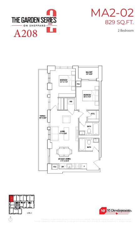 Floor plan for Residence A208