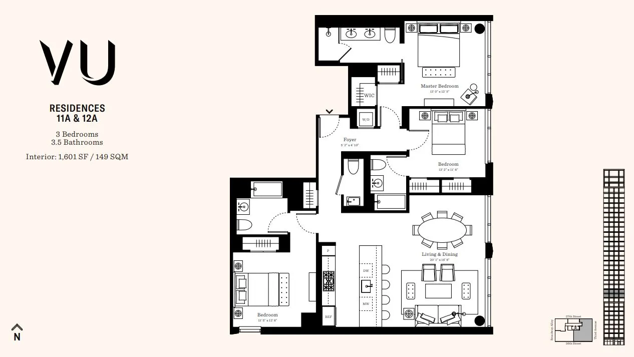 Floor plan for Residence 12A