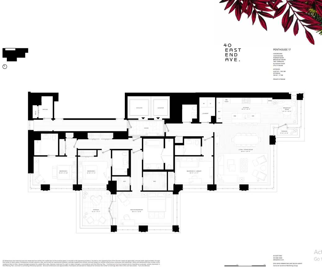Floor plan for Residence PH17