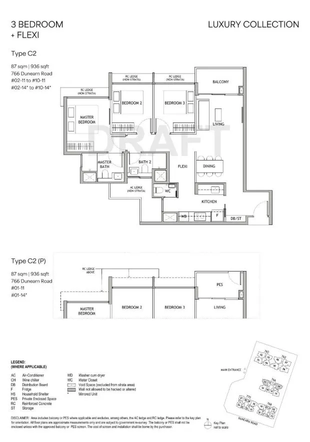 Floor plan for Residence TYPE C2