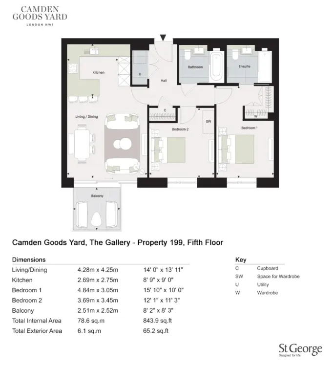 Floor plan for Residence 199