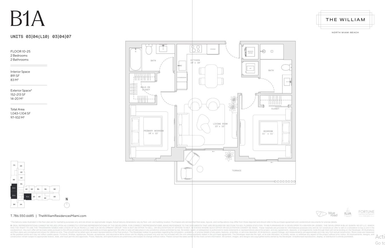 Floor plan for Residence 1607