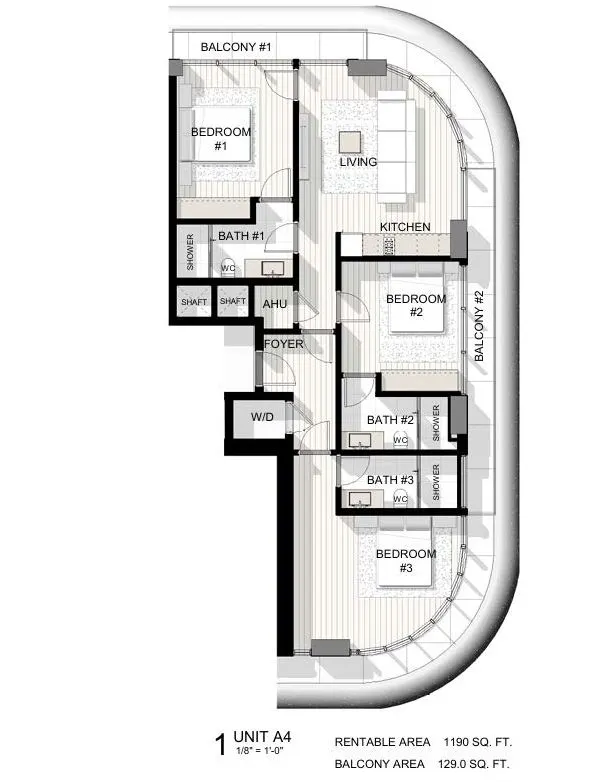 Floor plan for Residence Unit A4