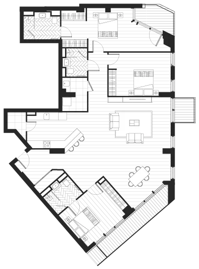 Floor plan for Residence 2106