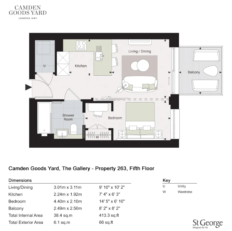 Floor plan for Residence 263