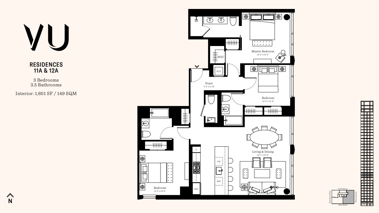 Floor plan for Residence 12A