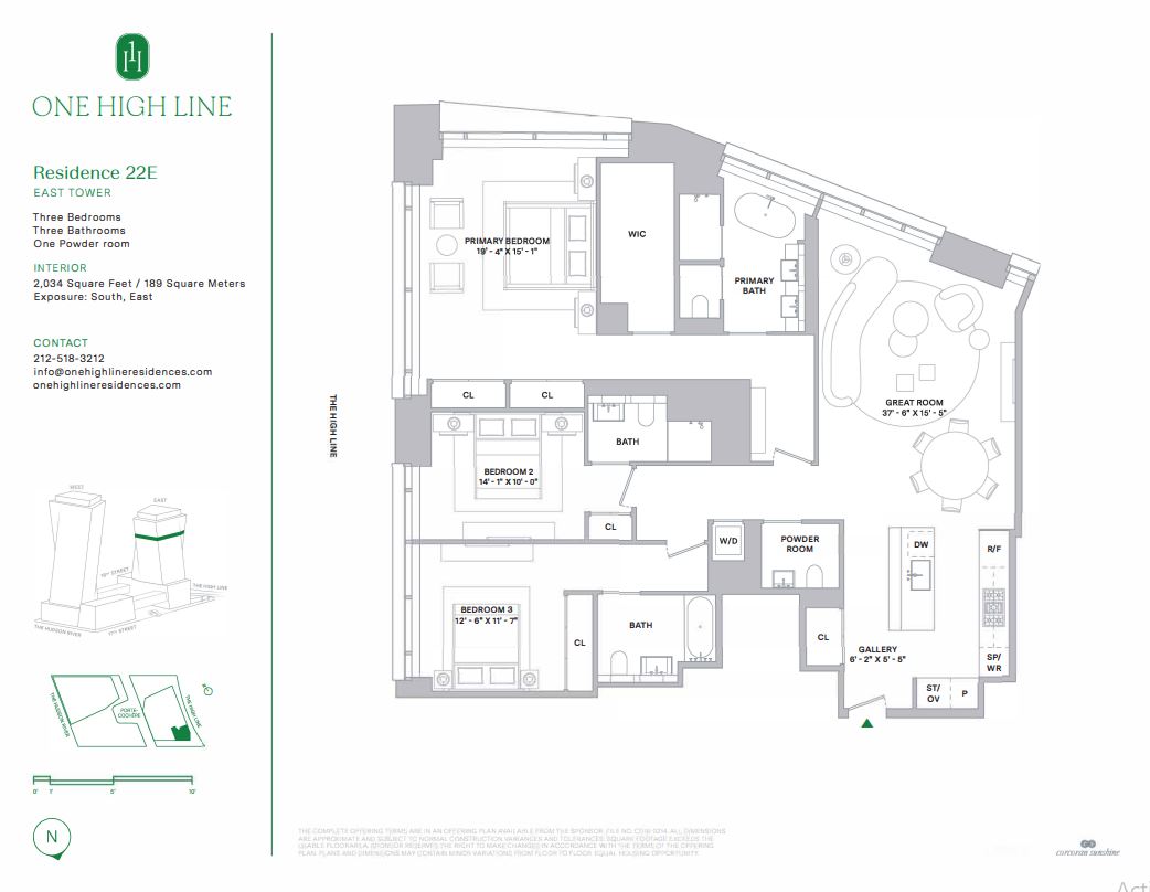 Floor plan for Residence 22E