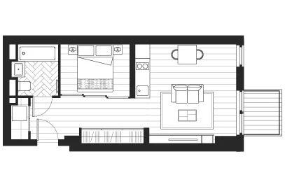 Floor plan for Residence 209