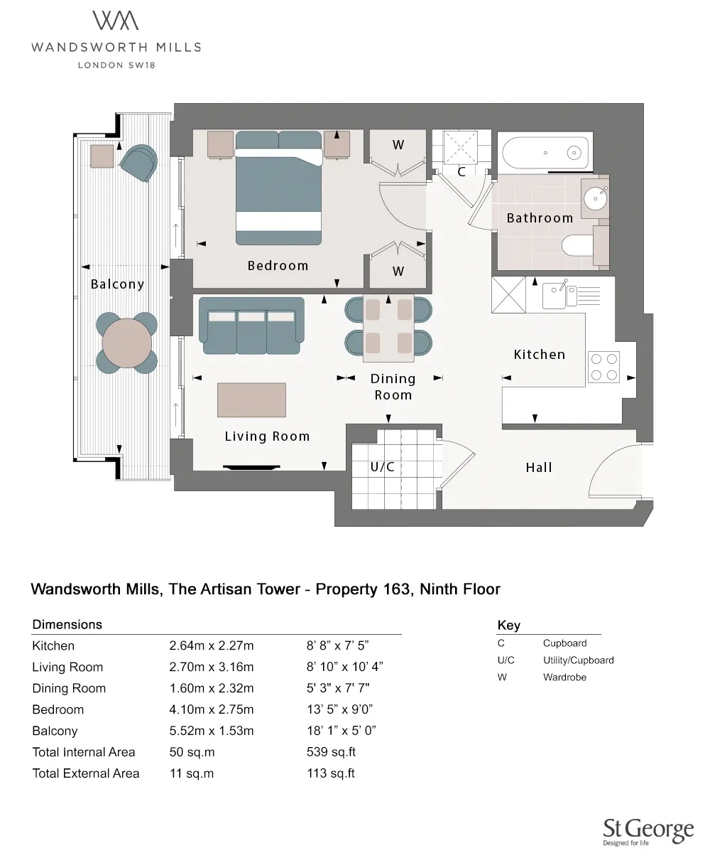 Floor plan for Residence 163