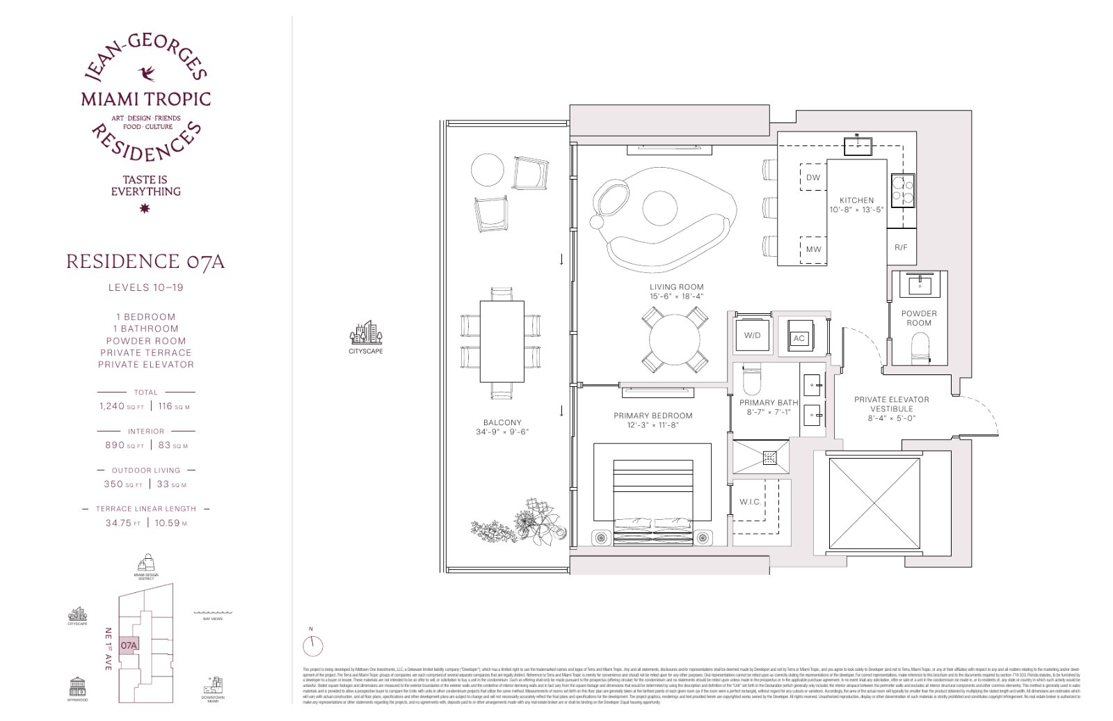 Floor plan for Residence 1007